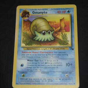 Omanyte 52/62 Fossil Set 1st Edition Vintage 1999 Pokemon Card